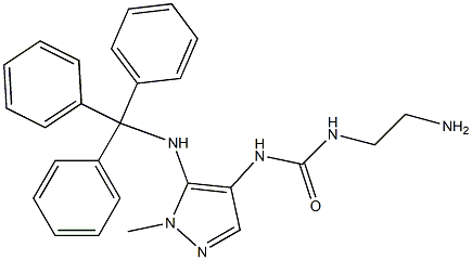 1-(2-AMino-ethyl)-3-[1-Methyl-5-(trityl-aMino)-1H-pyrazol-4-yl]-urea 结构式