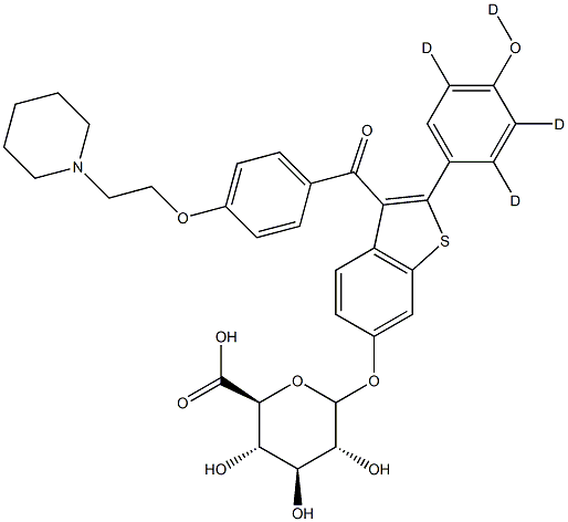 Raloxifene-D4-Glucuronide 结构式