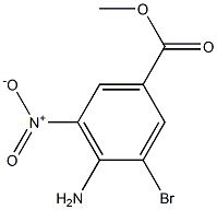 4-氨基-3-溴-5-硝基苯甲酸甲酯 结构式