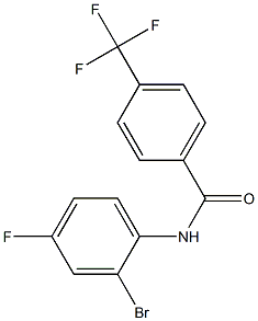 N-(2-溴-4-氟苯)-4-(三氟甲基)苯甲酰胺,97% 结构式