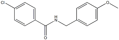 4-氯-N-(4-甲氧基苄基)苯甲酰胺 结构式