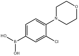 3-氯-4-(4-吗啉基)苯硼酸 结构式