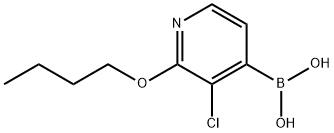 (2-丁氧基-3-氯吡啶-4-基)硼酸 结构式