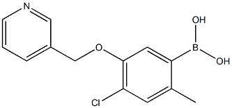 [4-Chloro-2-methyl-5-(pyridin-3-ylmethoxy)phenyl]boronic acid 结构式