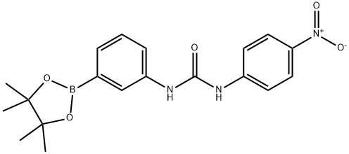 1-(4-Nitrophenyl)-3-[3-(tetramethyl-1,3,2-dioxaborolan-2-yl)phenyl]urea 结构式