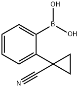 2-(1-氰基环丙基)苯基硼酸 结构式