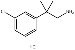 2-(3-Chlorophenyl)-2-methylpropan-1-amine hydrochloride 结构式