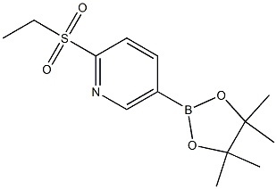 2-(Ethanesulfonyl)-5-(tetramethyl-1,3,2-dioxaborolan-2-yl)pyridine 结构式