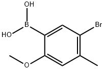 5-溴-2-甲氧基-4-甲基苯基硼酸 结构式