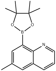6-Methyl-8-(4,4,5,5-tetramethyl-1,3,2-dioxaborolan-2-yl)quinoline 结构式
