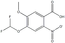 4-二氟甲氧基-5-甲氧基-2-硝基苯甲酸 结构式