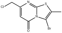 3-broMo-7-(chloroMethyl)-2-Methyl-5H-thiazolo[3,2-a]pyriMidin-5-one 结构式