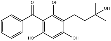 3-(3-羟基-3-甲基丁烷基)-2,4,6-三羟基二苯甲酮 结构式