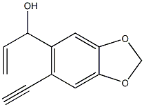 1-(6-ETHYNYLBENZO[D][1,3]DIOXOL-5-YL)PROP-2-EN-1-OL 结构式