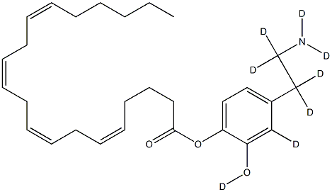 N-Arachidonoyl Dopamine-d8 结构式