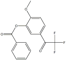 2-Methoxy-5-(2,2,2-trifluoroacetyl)phenyl benzoate 结构式