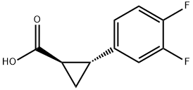 (1R,2S)-REL-2-(3,4-二氟苯基)环丙基甲酸 结构式