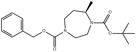 1-苄基4-(叔丁基)(R)-5-甲基-1,4-二氮杂-1,4-二羧酸酯 结构式