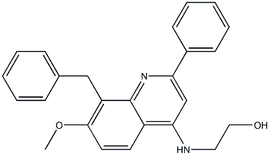 2-((8-benzyl-7-Methoxy-2-phenylquinolin-4-yl)aMino)ethanol 结构式