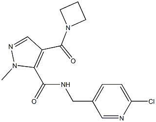 4-(azetidine-1-carbonyl)-N-((6-chloropyridin-3-yl)Methyl)-1-Methyl-1H-pyrazole-5-carboxaMide 结构式