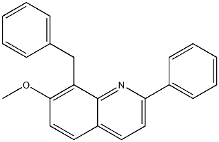 8-benzyl-7-Methoxy-2-phenylquinoline 结构式