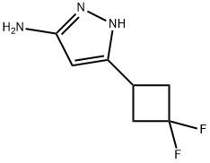 5-(3,3-二氟-环丁基)-2H-3-氨基吡唑 结构式