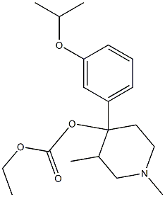 Carbonic acid ethyl ester 4-(3-isopropoxy-phenyl)-1,3-diMethyl-piperidin-4-yl ester 结构式