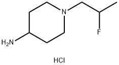 1-(2-fluoropropyl)piperidin-4-aMine hydrochloride 结构式