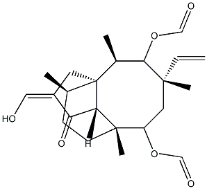 (3aR,4R,5R,7S,8S,9R,9aS,12R,Z)-2-(hydroxyMethylene)-4,7,9,12-tetraMethyl-3-oxo-7-vinyldecahydro-4,9a-propanocyclopenta[8]annulene-5,8-diyl diforMate 结构式