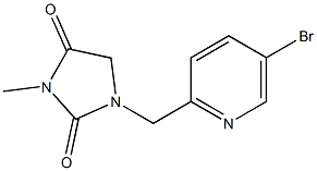 1-((5-broMopyridin-2-yl)Methyl)-3-MethyliMidazolidine-2,4-dione 结构式