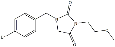 1-(4-broMobenzyl)-3-(2-Methoxyethyl)iMidazolidine-2,4-dione 结构式
