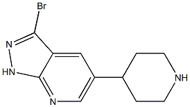 3-broMo-5-(piperidin-4-yl)-1H-pyrazolo[3,4-b]pyridine 结构式