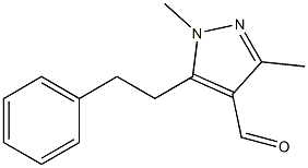 1,3-DiMethyl-5-phenethyl-1H-pyrazole-4-carbaldehyde 结构式