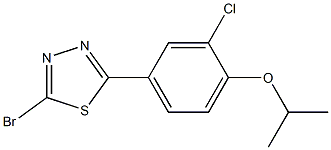 2-broMo-5-(3-chloro-4-isopropoxyphenyl)-1,3,4-thiadiazole 结构式