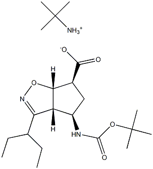 2-Methylpropan-2-aMiniuM (3aR,4R,6S,6aS)-4-(tert-butoxycarbonylaMino)-3-(pentan-3-yl)-4,5,6,6a-tetrahydro-3aH-cyclopenta[d]isoxazole-6-carboxylate 结构式