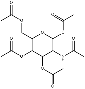 3-acetaMido-6-(acetoxyMethyl)tetrahydro-2H-pyran-2,4,5-triyl triacetate 结构式