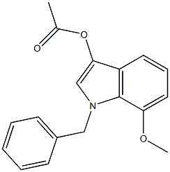 Acetic acid 1-benzyl-7-Methoxy-1H-indol-3-yl ester 结构式