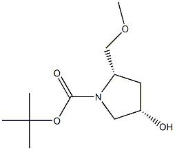 (2S,4S)-tert-butyl 4-hydroxy-2-(MethoxyMethyl)pyrrolidine-1-carboxylate 结构式