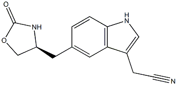 5-[[(4S)-2-Oxo-4-oxazolidinyl]Methyl]-1H-indole-3-acetonitrile 结构式