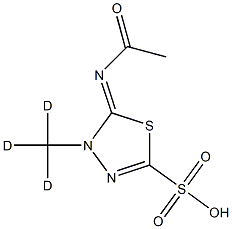 5-(AcetyliMino)-4,5-dihydro-4-Methyl-1,3,4-thiadiazole-2-sulfonic Acid-d3 结构式