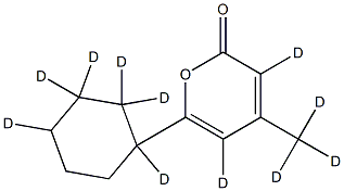 6-Cyclohexyl-4-Methyl-2H-pyran-2-one-d11 结构式