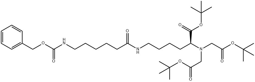 N-Benzyloxycarbonyl AMinocaproic Nitrilotriacetic Acid Tri-tert-butylester 结构式