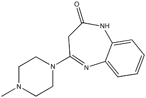 1,3-Dihydro-2-oxo-4-(4-Methyl-1-piperazinyl)-3H-1,5-benzodiazepine 结构式