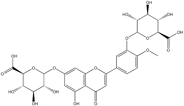 Hesperetin 3',7-Diglucuronide 结构式