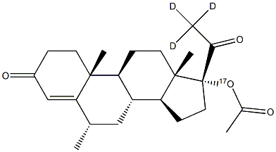 Medroxy Progesterone-d3 17-O 结构式