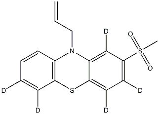 N-(2-Propenyl)-2-Methylsulfonyl-phenothiazine-d5 结构式