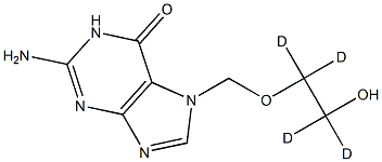 2-AMino-1,7-dihydro-7-[(2-hydroxyethoxy-d4)Methyl]-6H-purin-6-one 结构式