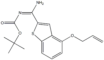 ((4-(烯丙氧基)苯并[B]噻吩-2-基)(亚氨基)甲基)氨基甲酸叔丁酯 结构式