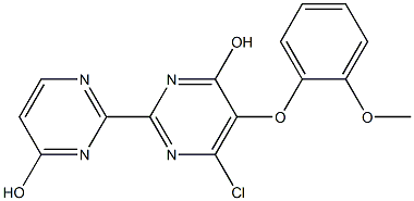 6-氯-5-(2-甲氧基苯氧基)-[2,2'-联嘧啶]-4-醇 结构式