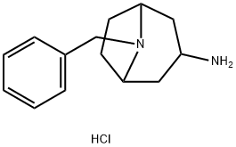 8-苄基-8-氮杂双环[3.2.1]辛-3-胺盐酸盐 结构式